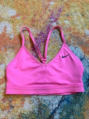 Nike Bright Pink V-Neck Light Support Sports Bra